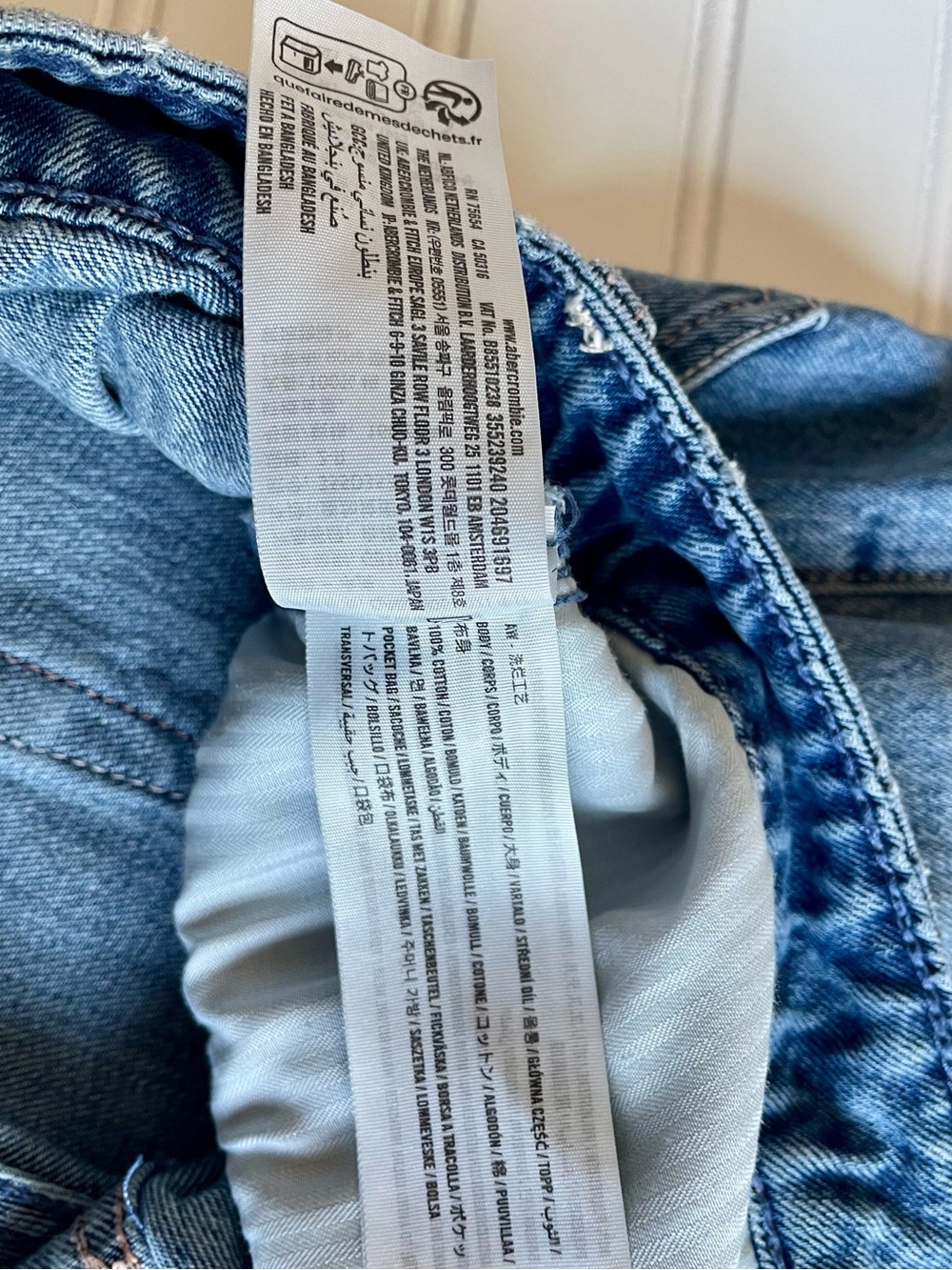 Hollister Low Rise Baggy Flare Jeans Y2K Mid Blue Wide Leg Rigid Denim 2R/26 EUC - Picture 10 of 15